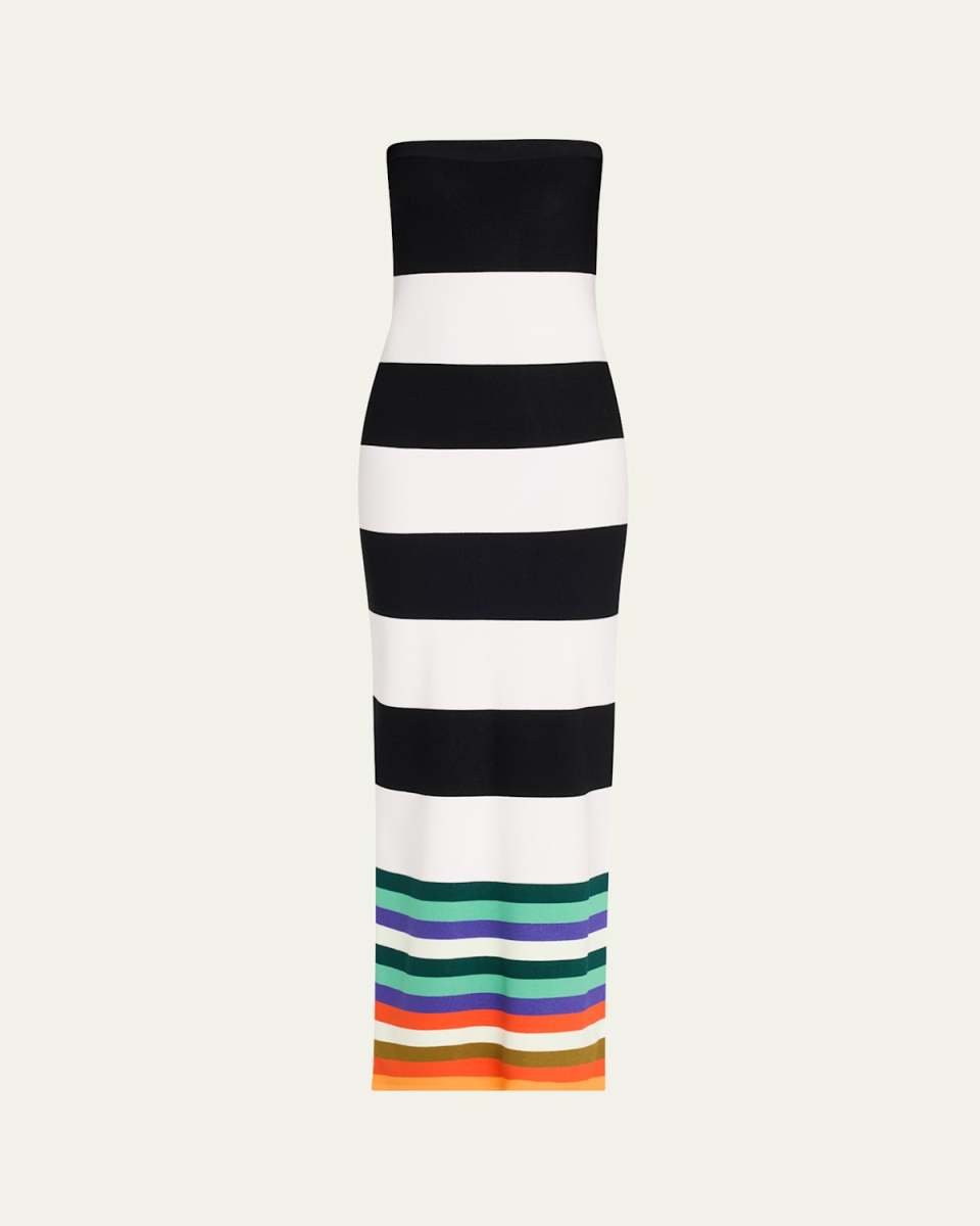 Striped Bodycon Maxi Dress